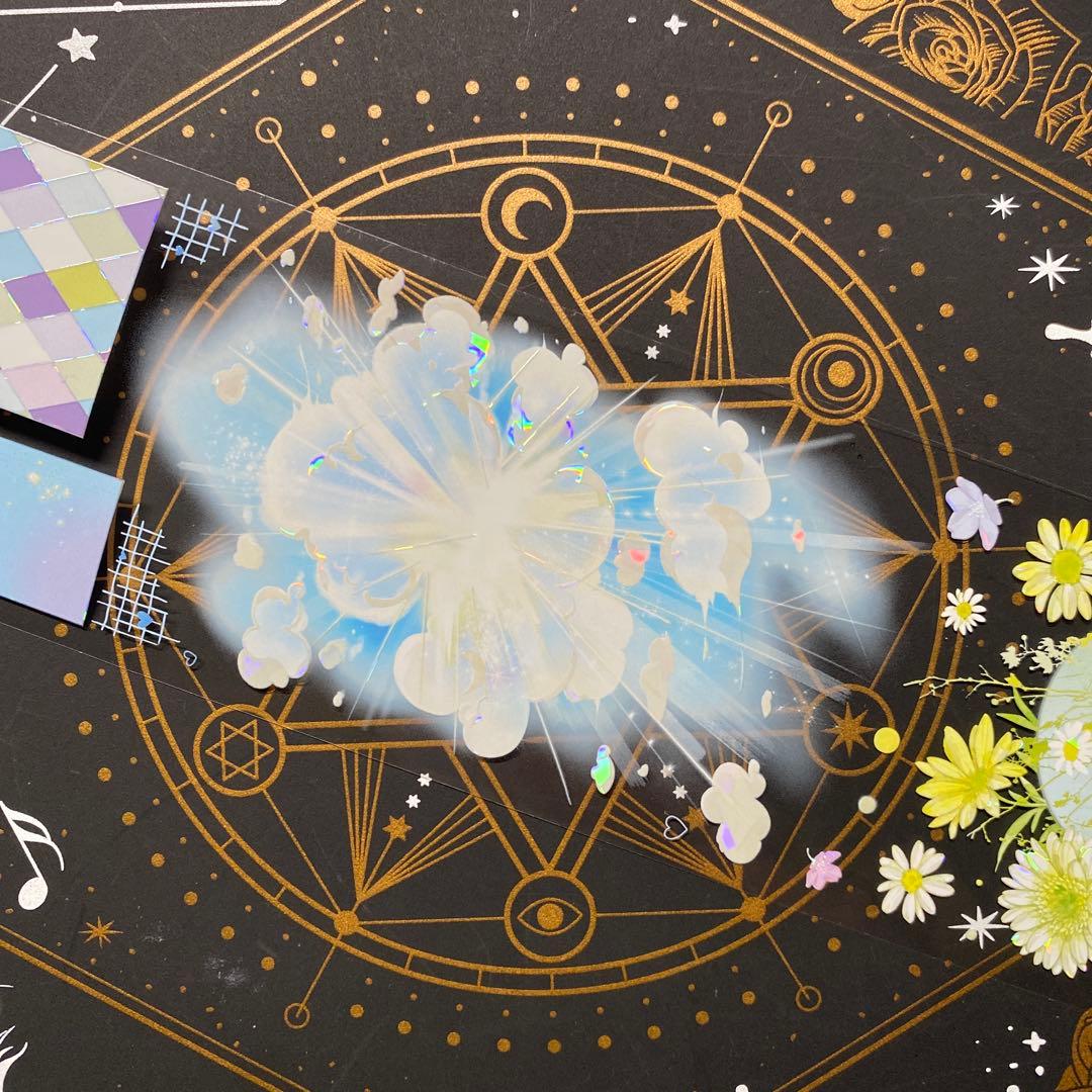 9154】海外 マステ 巻 PETマスキングテープ 雲 金魚 装飾系