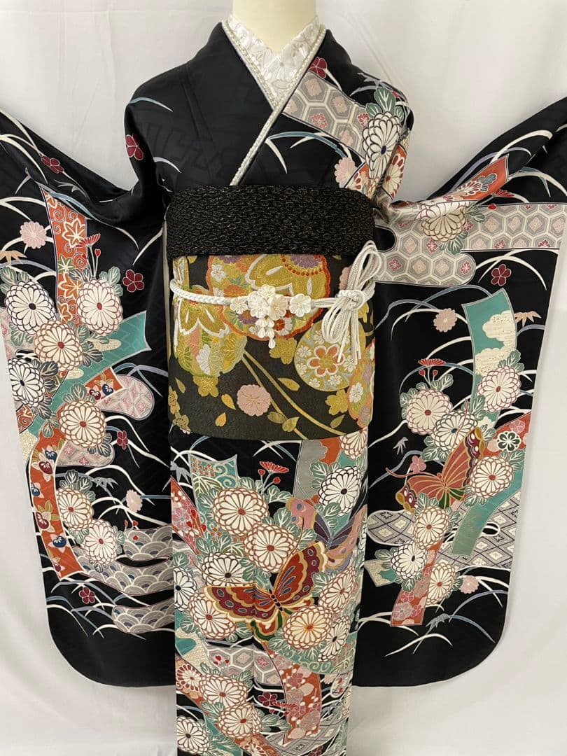 WA-Modern】正絹 三越謹製 京友禅 振袖7点フルセット 京都きもの友禅