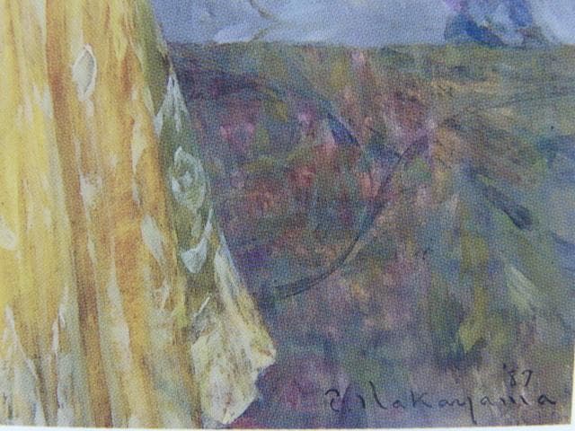 中山忠彦、花と女、希少な画集より、新品高級額・額装付、状態良好