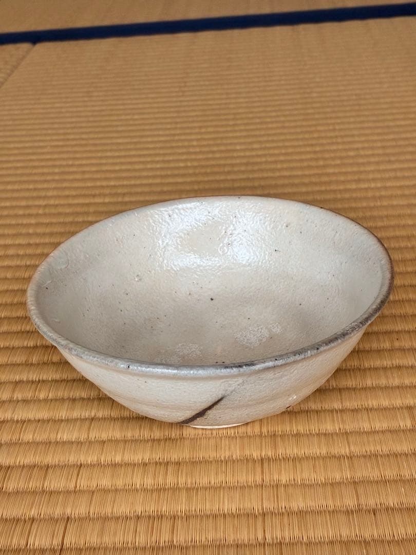 茶道具『粉引茶碗 銘「白馬」寺垣外窯 杉本貞光』大亀老師好の陶工