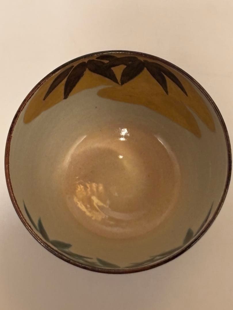 T348 茶碗 『乾山写 利休梅』『桃山窯 橋本喜泉 造』 共箱 抹茶碗