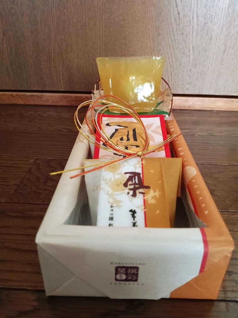 ケース付き 実物大 和乃心 撰彩菓 栗羊羹 食品サンプル - メルカリ