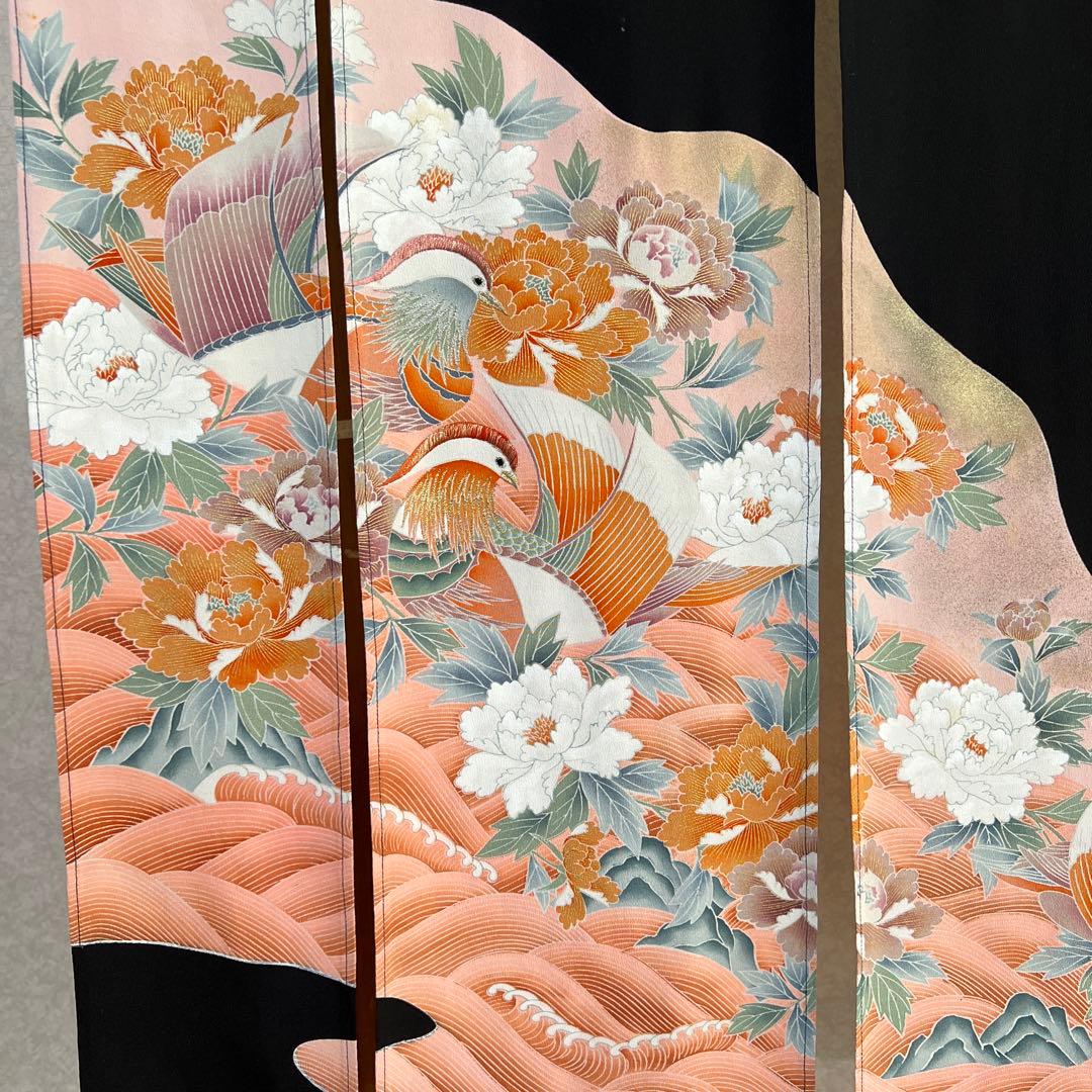 鳳凰、花柄、リメイク暖簾を創りました、着物素材！ - メルカリ