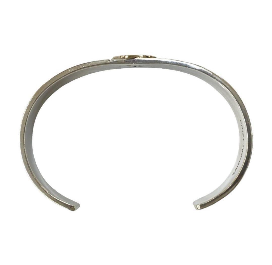 FIRST ARROW'S K18 フラワー ローズ メタル 平打ち バングル