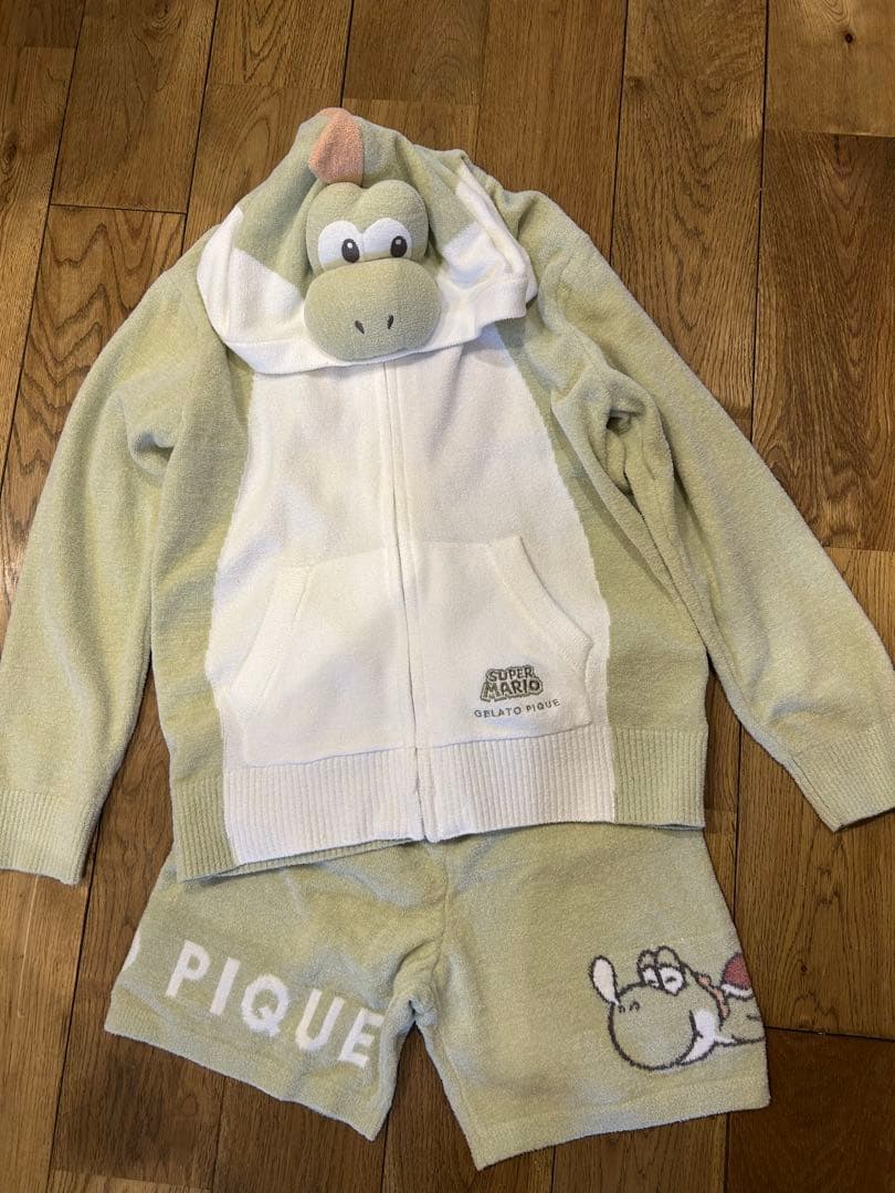 gelato pique ジェラートピケ　ジェラピケ　キッズ　ヨッシー　140 Amazon | [ジェラート ピケ] スーパーマリオ【キッズ】 ヨッシーパーカ