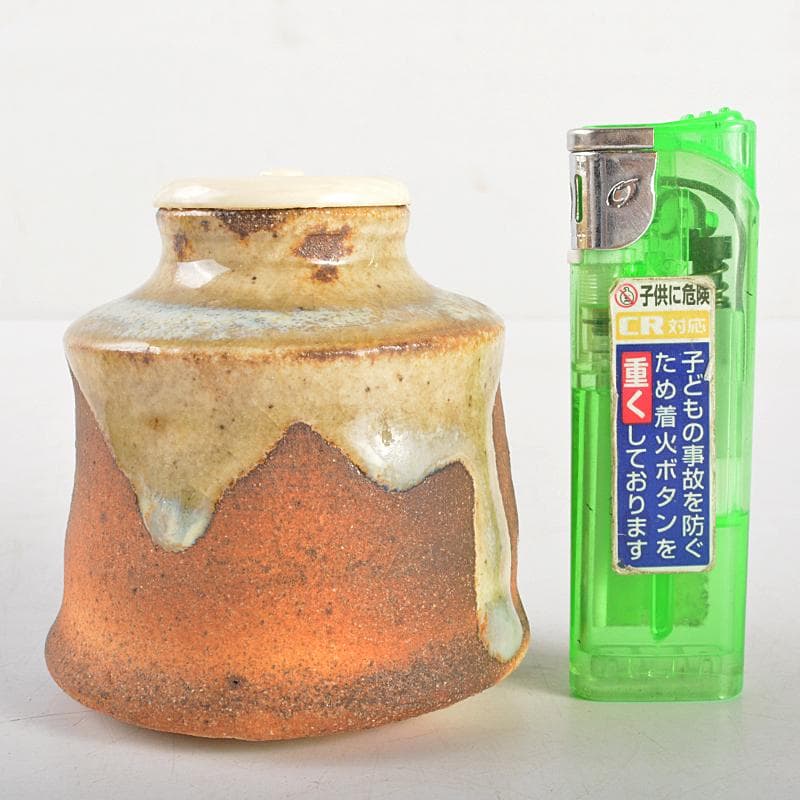 eyeknow74様専用 伊賀西山窯坂本瀧山作茶入古代和更紗仕覆付V R6732