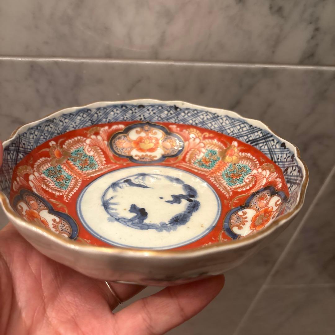 江戸時代 骨董 アンティーク 三段重 縁起物 亀 お重 重箱 染付 金彩 伊万里