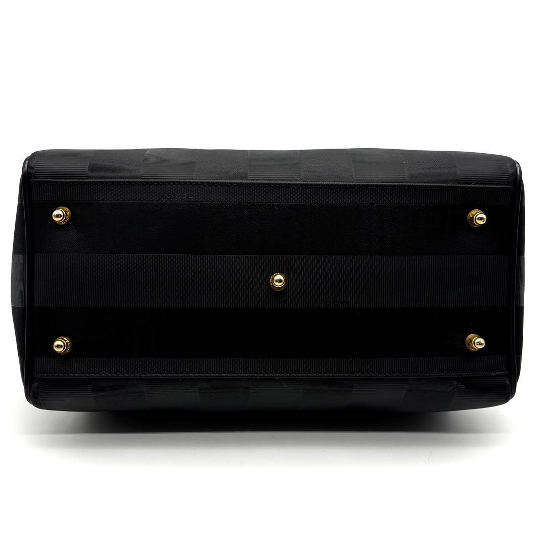 【未使用級】フェンディ ペカン ミニボストン 2way ナイロン レザー 黒