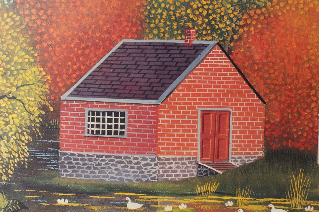 No4714 額装　ポスター　風景画　フランス　絵画　インテリア　送料無料