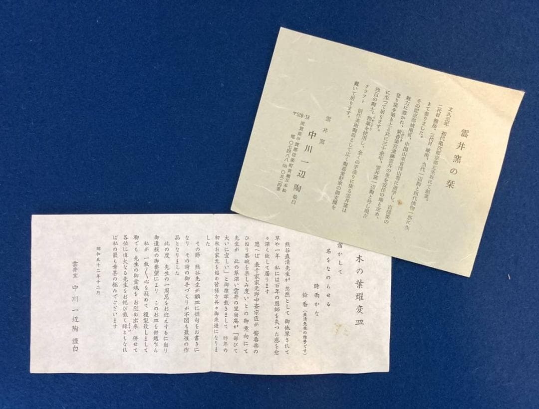 【額皿】中川一辺陶 造「木の葉燿変皿」雲井窯 共箱：食器 器 滋賀県