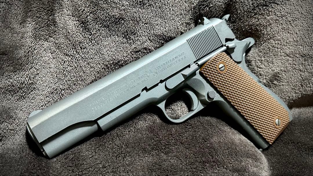WA M1911A1 コルト ガバメント ガスブローバック 革製ホルスター付き