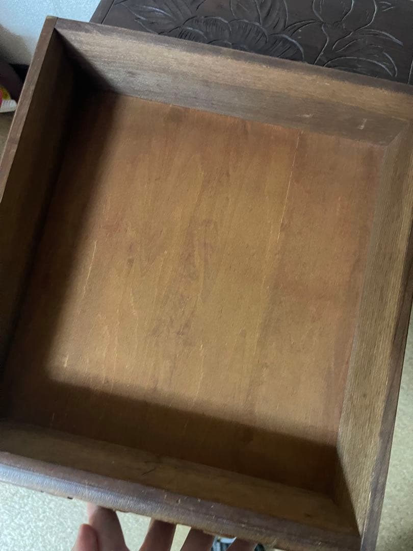 希少 アンティーク 日光彫？軽井沢彫？箪笥 5段式 引き出し 入手困難