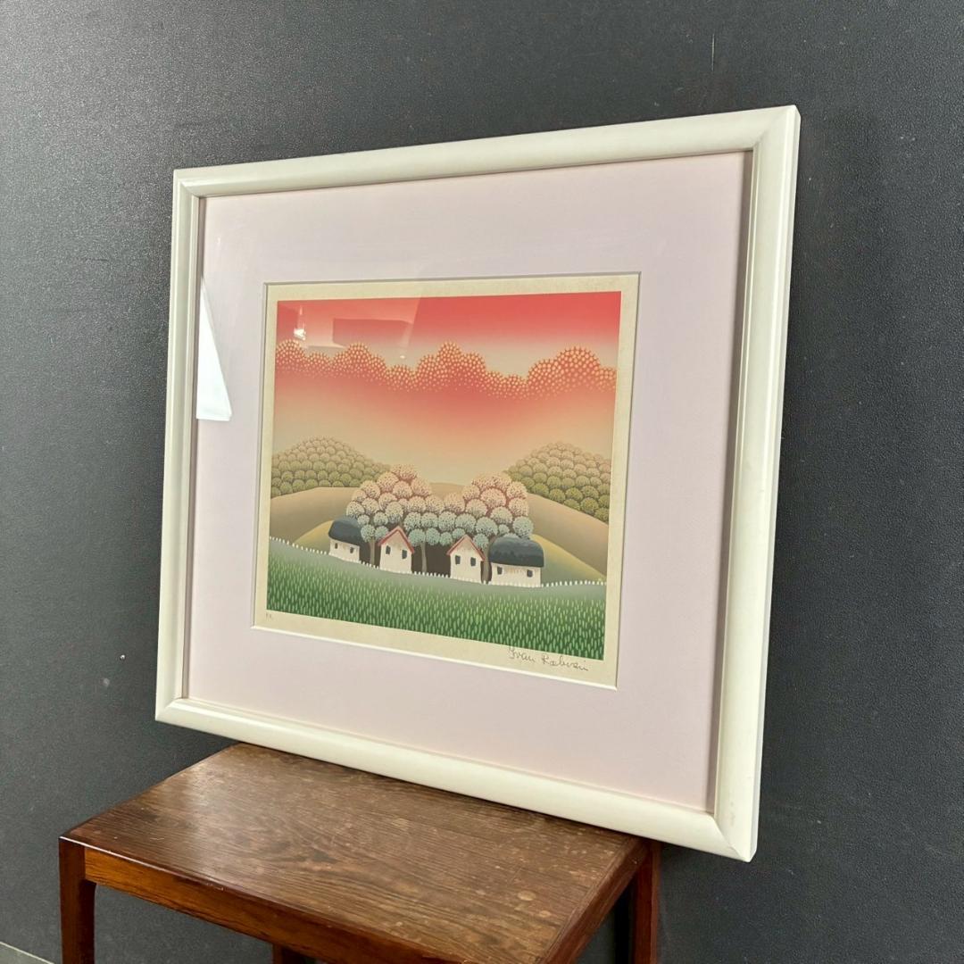 美品 イワン・ラブジン「日暮れ」シルクスクリーン 直筆サイン入り