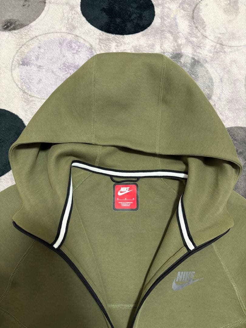 NIKE ナイキ テックフリース パーカー M オリーブ