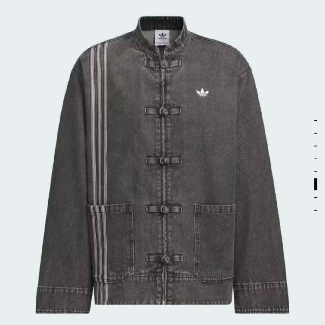 新品L Adidasグレー中国限定巳年 トラックジャケット JY8275