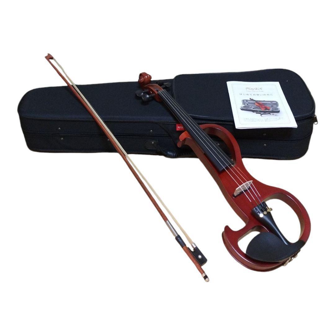 美品 PLAYTECH PSV100BR エレクトリックバイオリン 4/4サイズ