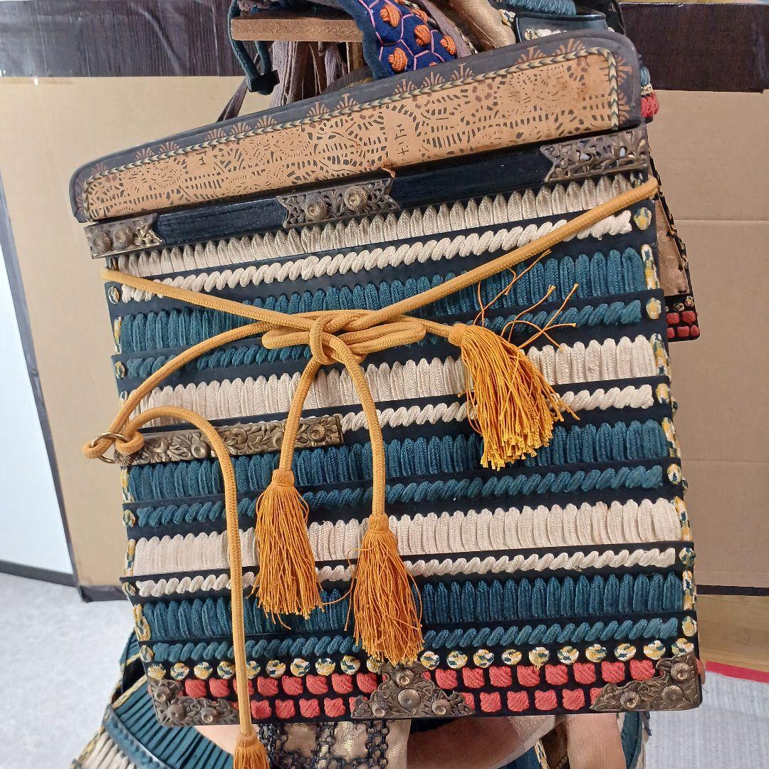 送料込み☆甲冑/等身大/武具【鎧兜一式】木製組み立て式 甲冑展示台付き