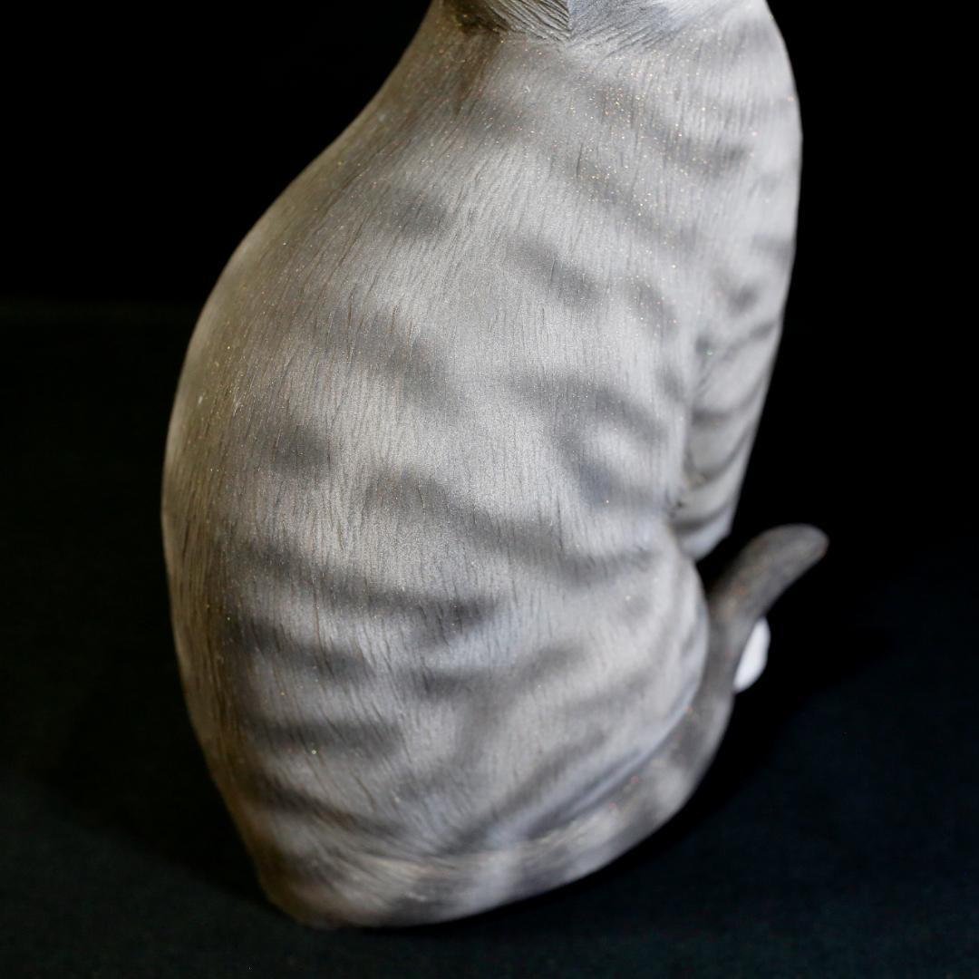 レア美品】仔猫 子猫 長納魚竹 長納魚丈 彫刻 ネコ置物 箱あり 送料