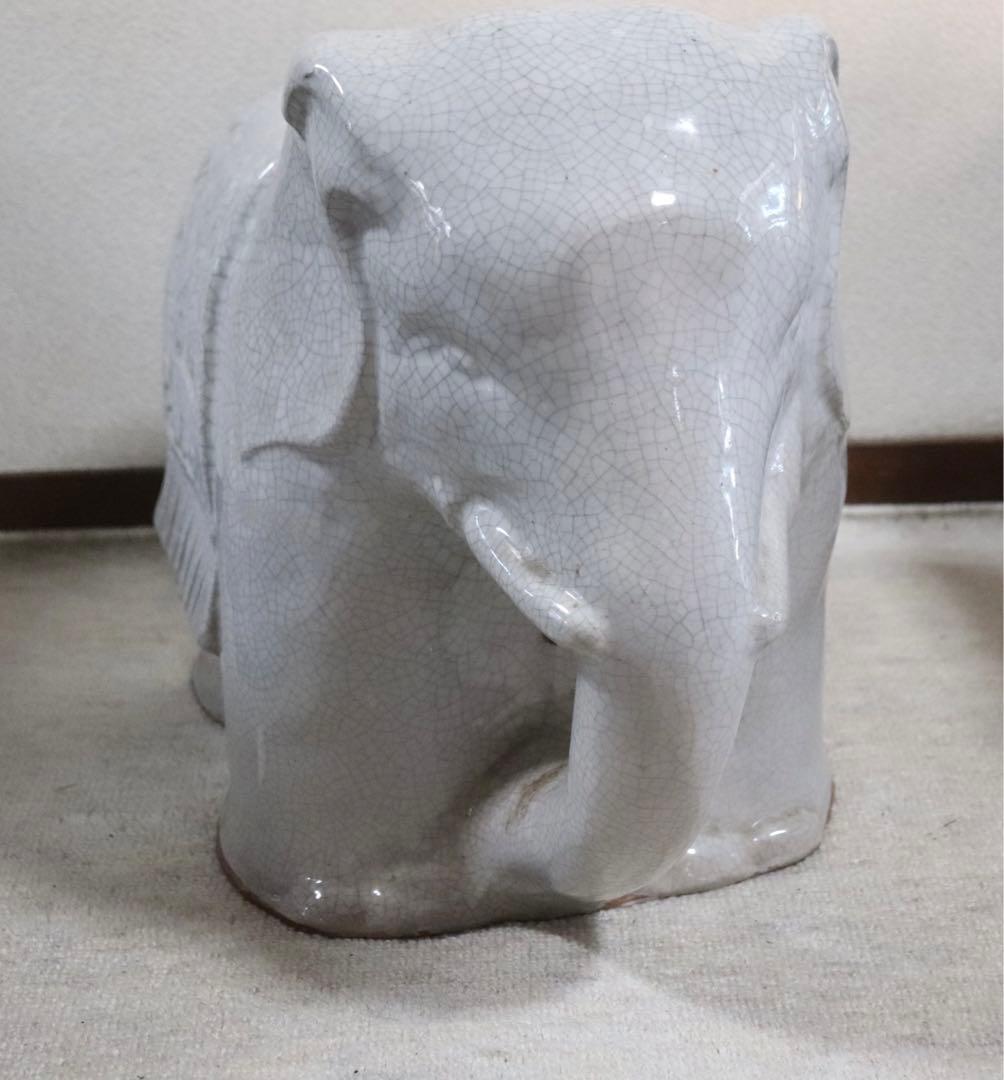 中国美術 哥釉象墩 送料込み0125