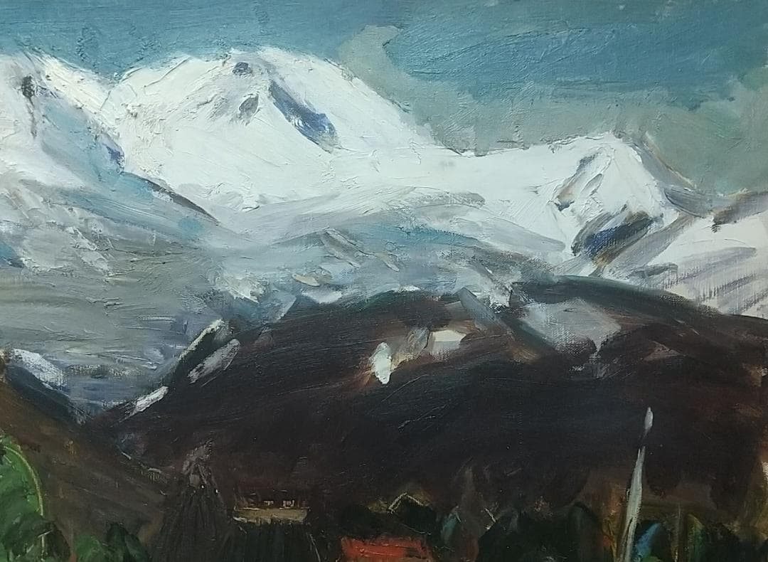 「白馬村」'66 絵画 油絵