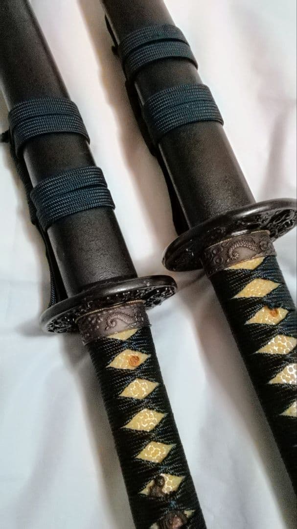 模造刀　2本セット　コスプレ　防犯　太刀　脇差し　ハ