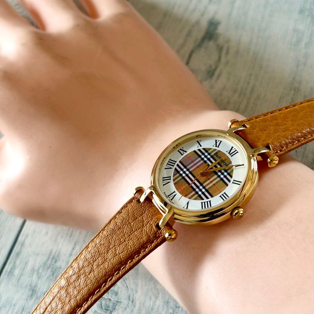 【電池交換済】Burberrys バーバリー 腕時計 チェック柄11200G