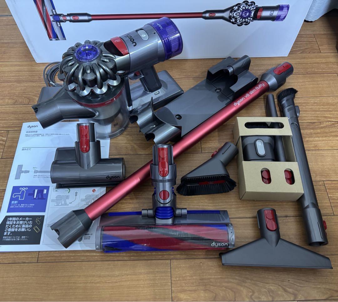 美品使用少】dyson V8 slim fluffy 【未使用】￼アクセサリ - メルカリ