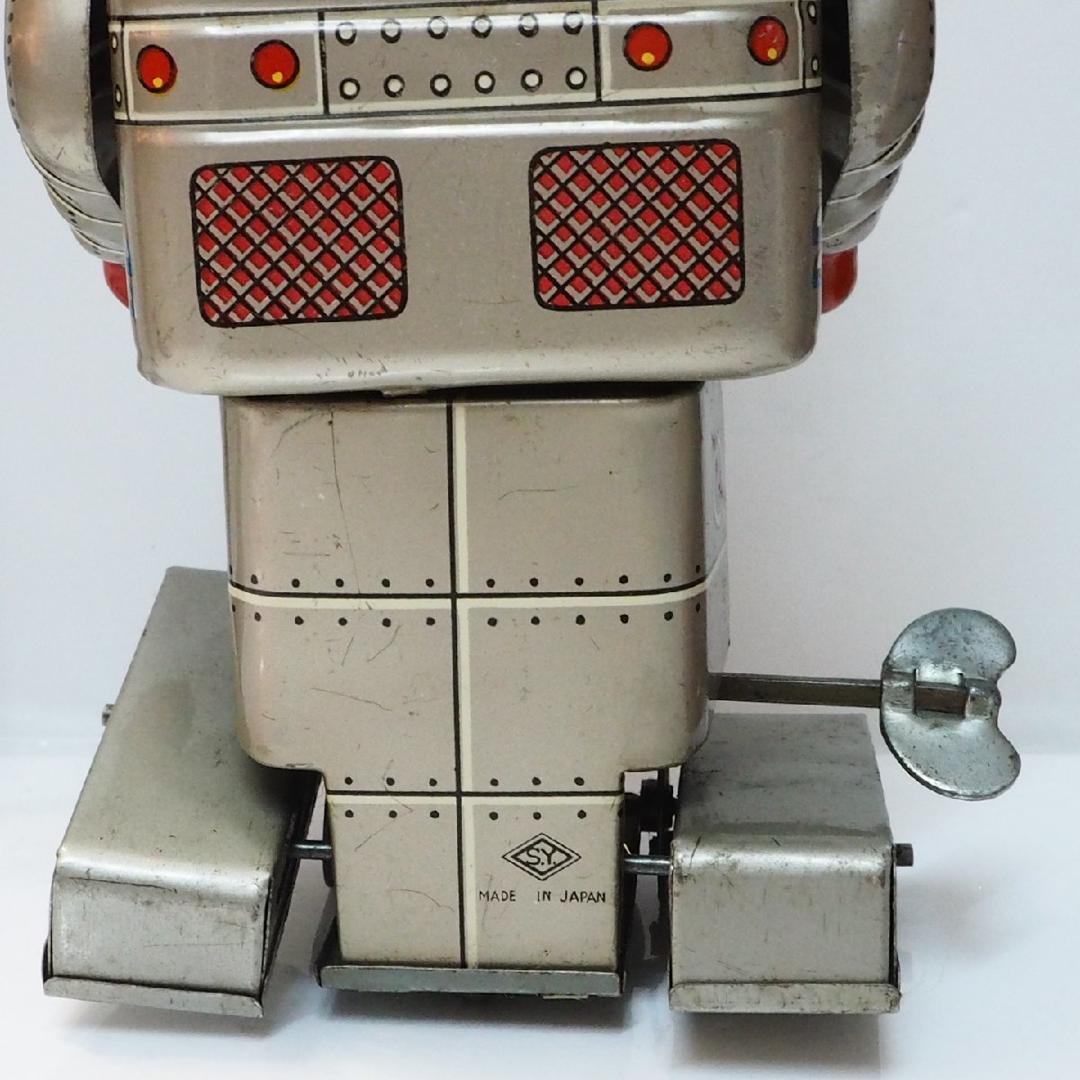 S.Y【メカニカル ウォーキング発火ロボット】ブリキ製ゼンマイ歩行 箱