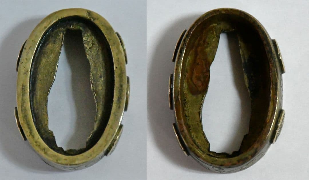 縁頭　薩摩金具　葵図　無銘