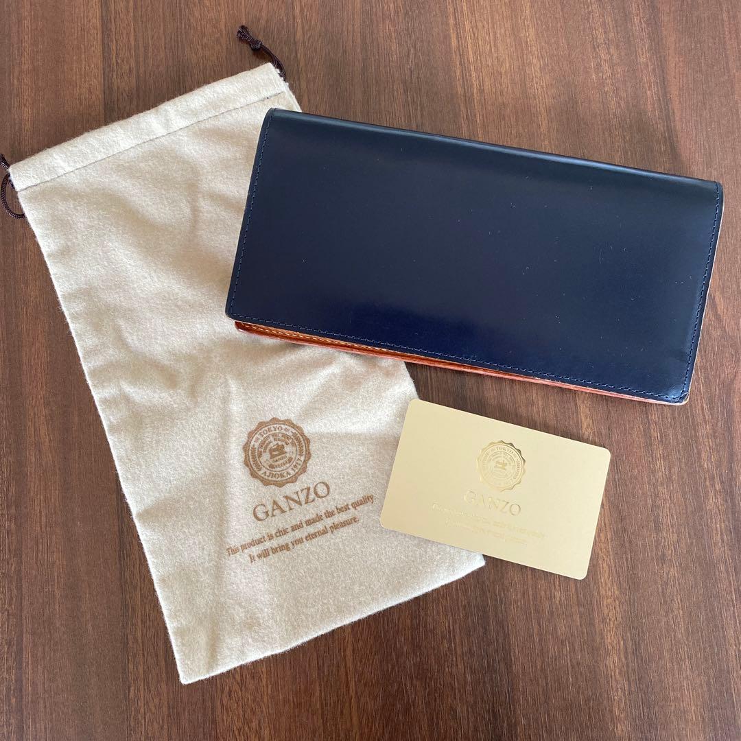 GANZO】 THIN BRIDLE (シンブライドル) ネイビー GANZO シンブライドル