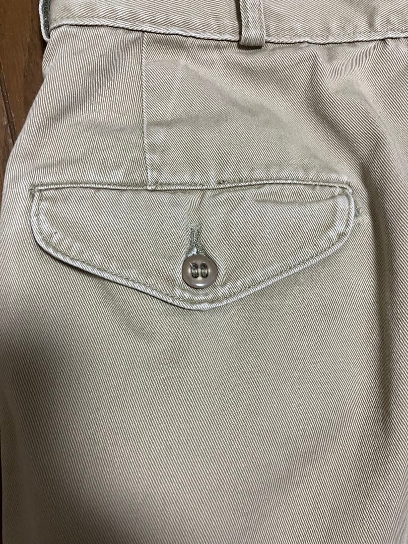 USMC 50s ボタンフライ チノパン US ARWY 45カーキ USA製 米軍実物