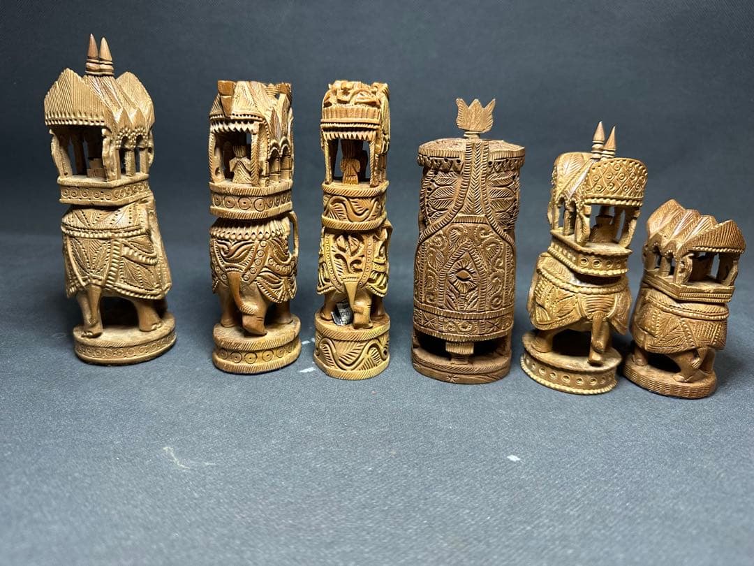 インド 白檀 木彫り 象 仏教美術 仏像 骨董 木像 木製 密教 置物