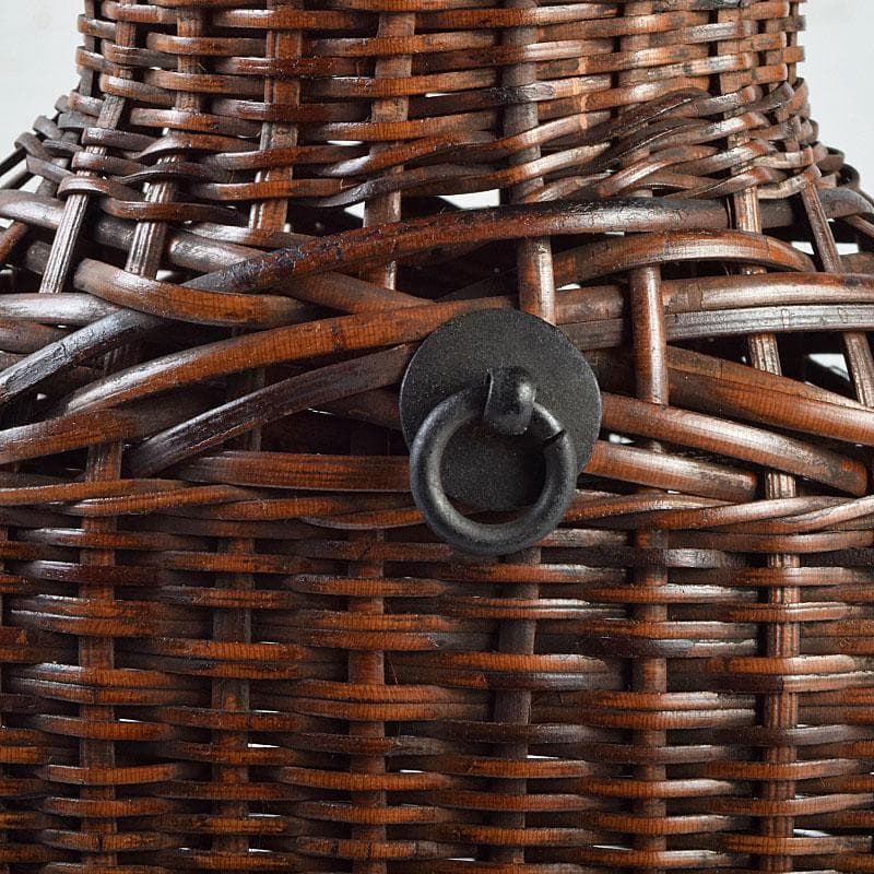 茶道具 吉田ふみ与作 耳付掛花籠 籠花生 時代箱付 V