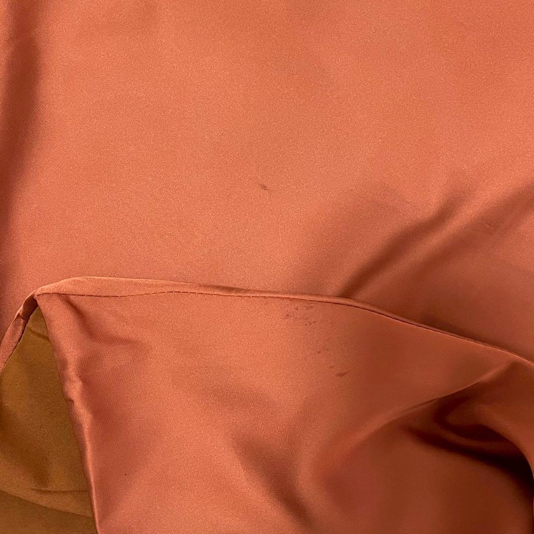 オレンジ サテン風 スリーブレスドレス（値下げ中！1万円→9千円）