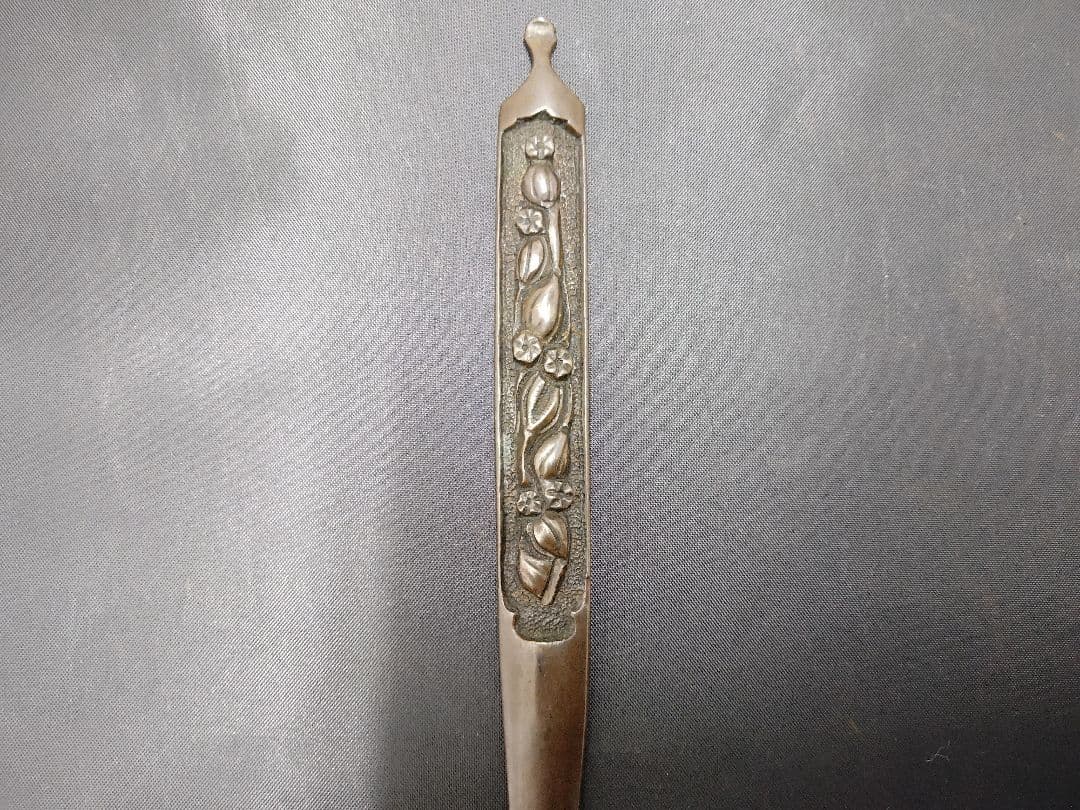 清 名古斎 款 古銅製琴炉 双耳鼎足 香炉 銅爐 茶道具/