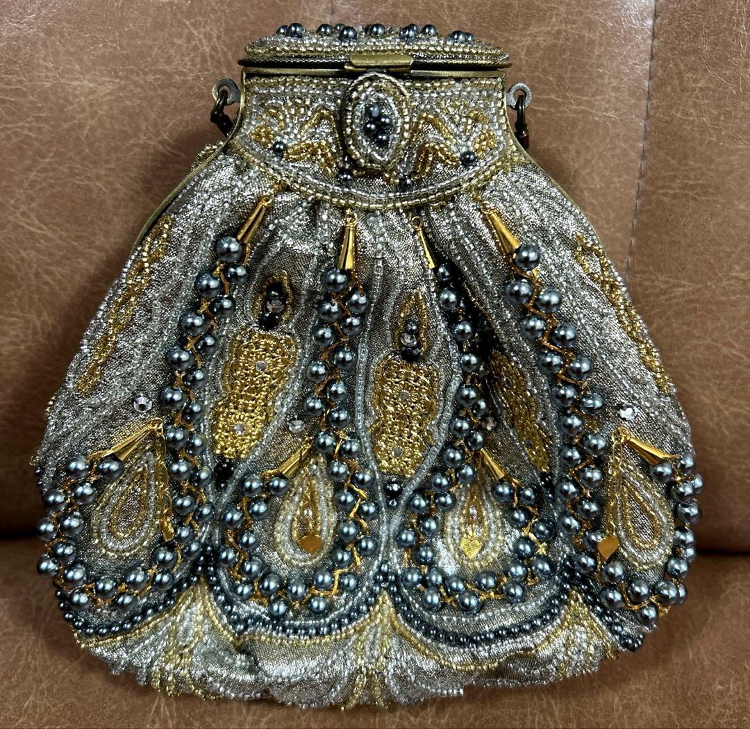 【廃盤品】HASHIMOTO希少　皇室御用達　ハシモト　ビーズバッグ　美品⭐️⭐️⭐️