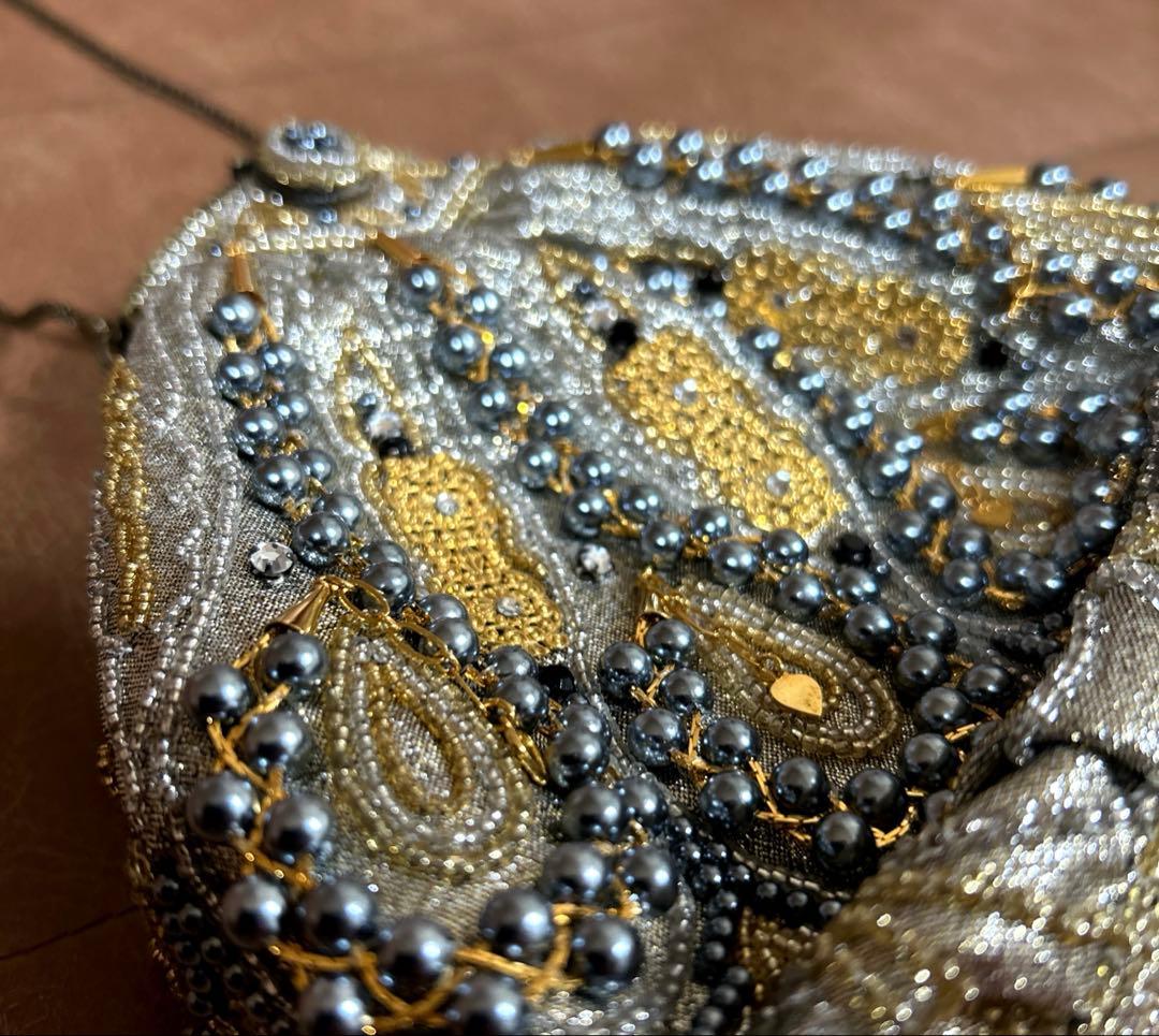 【廃盤品】HASHIMOTO希少　皇室御用達　ハシモト　ビーズバッグ　美品⭐️⭐️⭐️