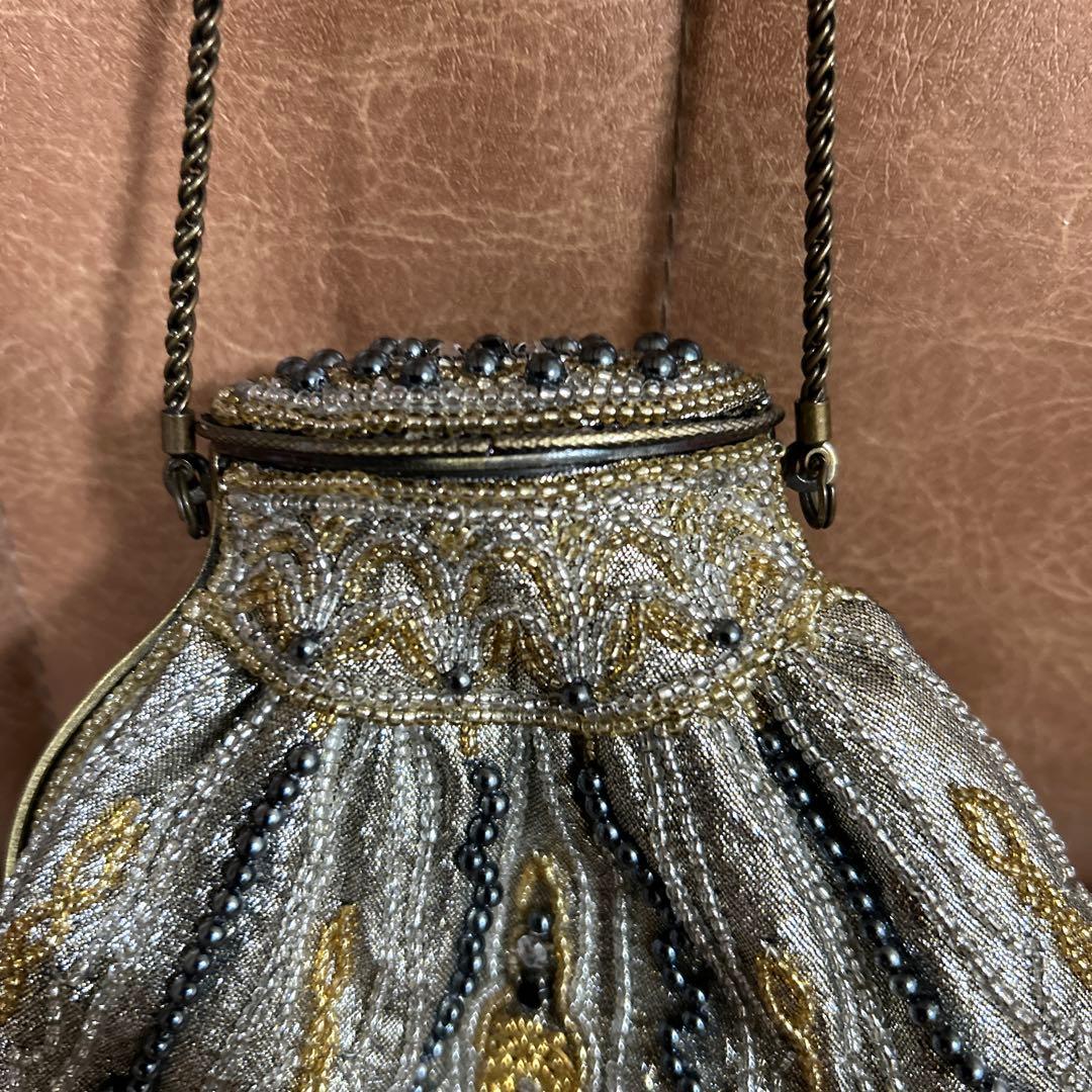 【廃盤品】HASHIMOTO希少　皇室御用達　ハシモト　ビーズバッグ　美品⭐️⭐️⭐️