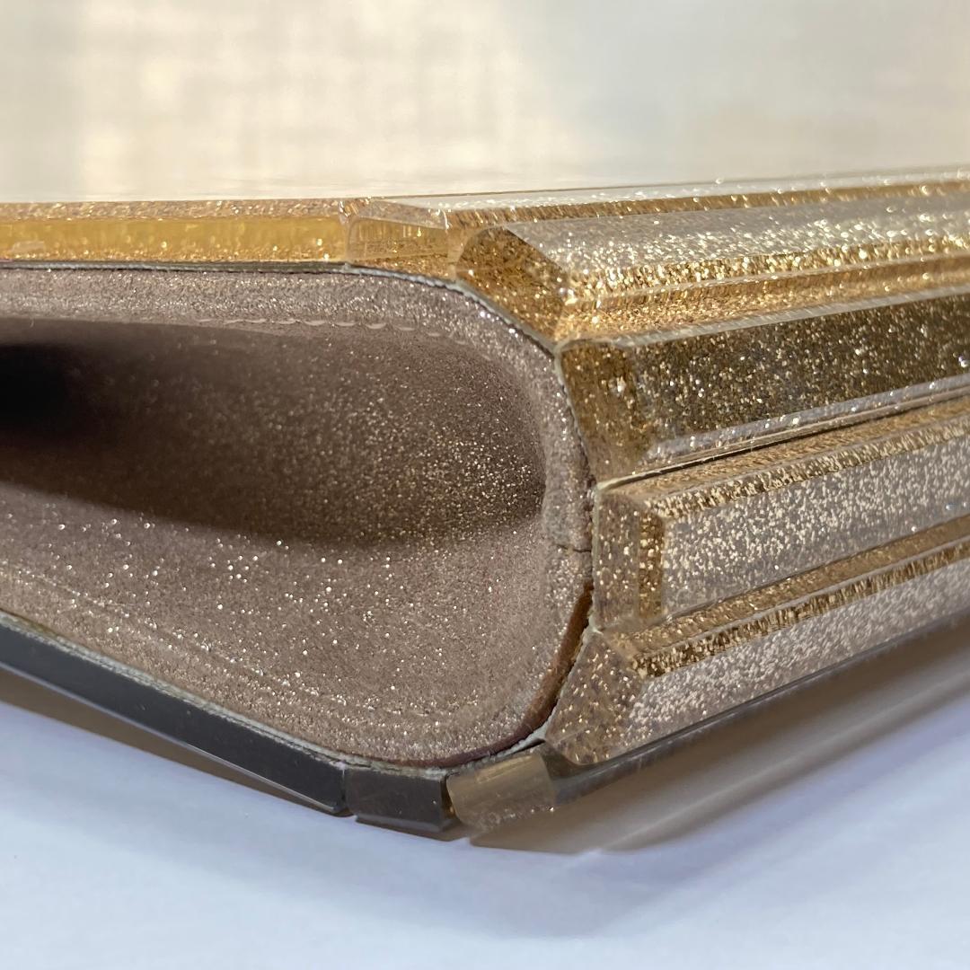 JIMMY CHOO ジミーチュウ グリッター チェーン ショルダーバッグ