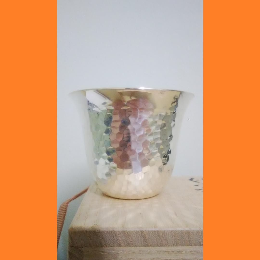 人間国宝 奥山峰石 純銀 ぐい呑 紫陽花 銀製 グラス silver 杯 - メルカリ