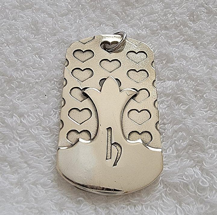 Hide + A&G 長方形 ハート ペンダントトップ シルバー925