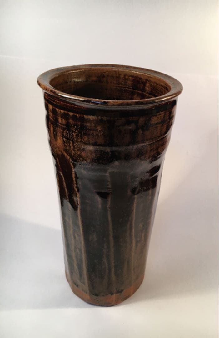 瀬戸寸同花入 長谷川青峯 ツロ 花活け 茶道