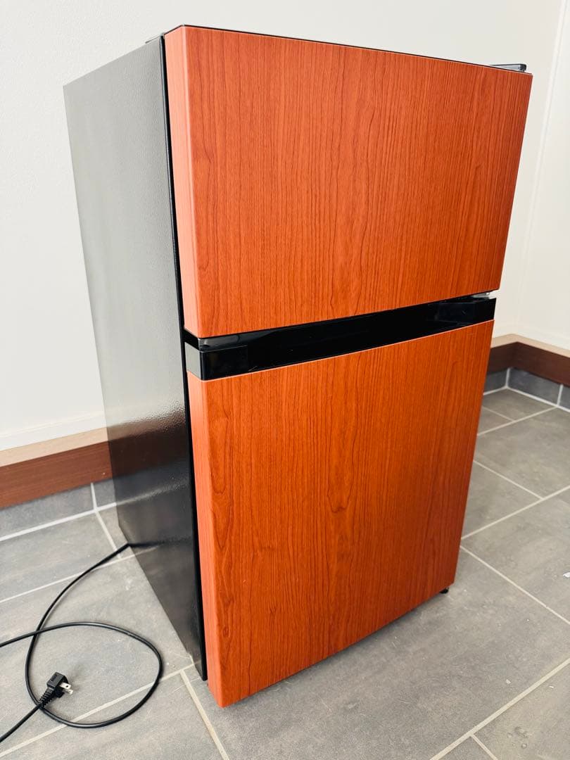 冷凍冷蔵庫 87L 木目調 アイリスオーヤマ