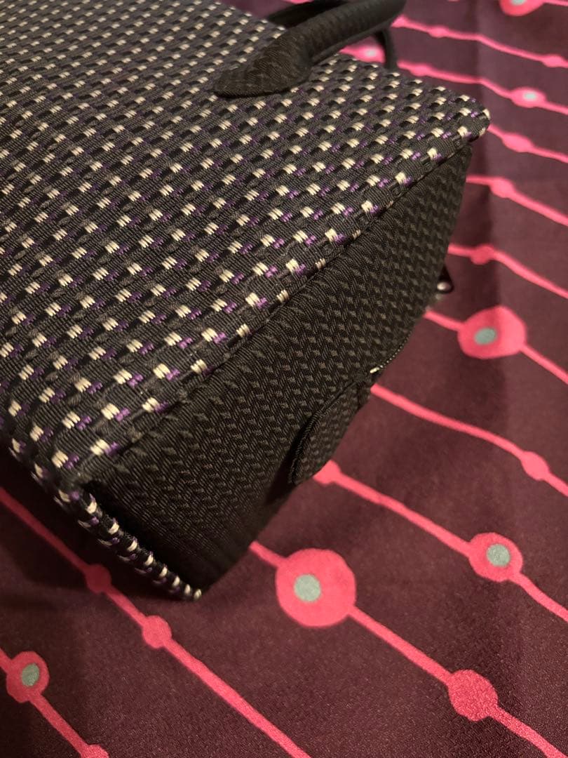 【新品購入 1度撮影のため使用 込 匿】利休バッグ 博多織 誠之輔 琥珀織 黒