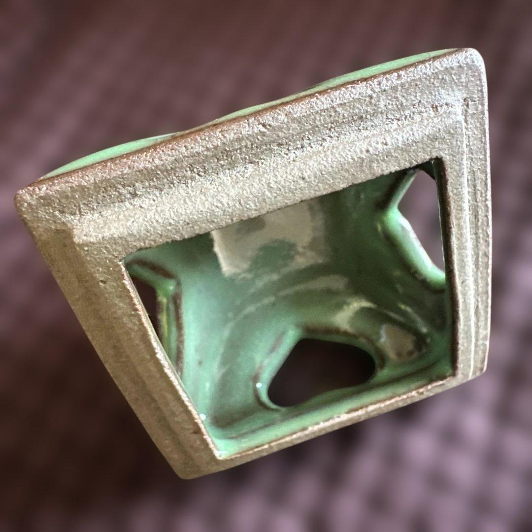 角香櫨　臥牛窯　十三代　緑釉　新品未使用品