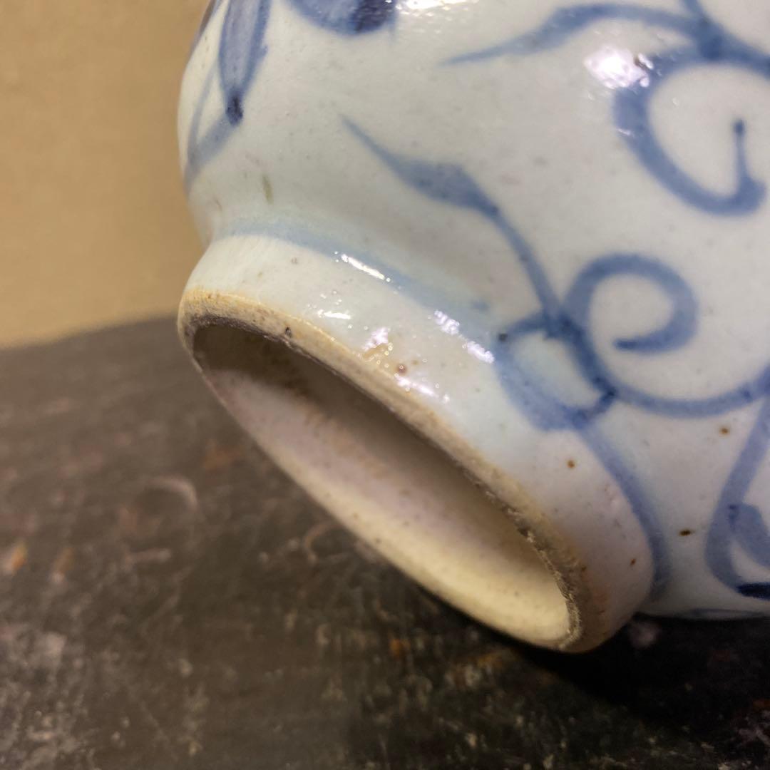 中国古玩 染付草花文水滴 - メルカリ