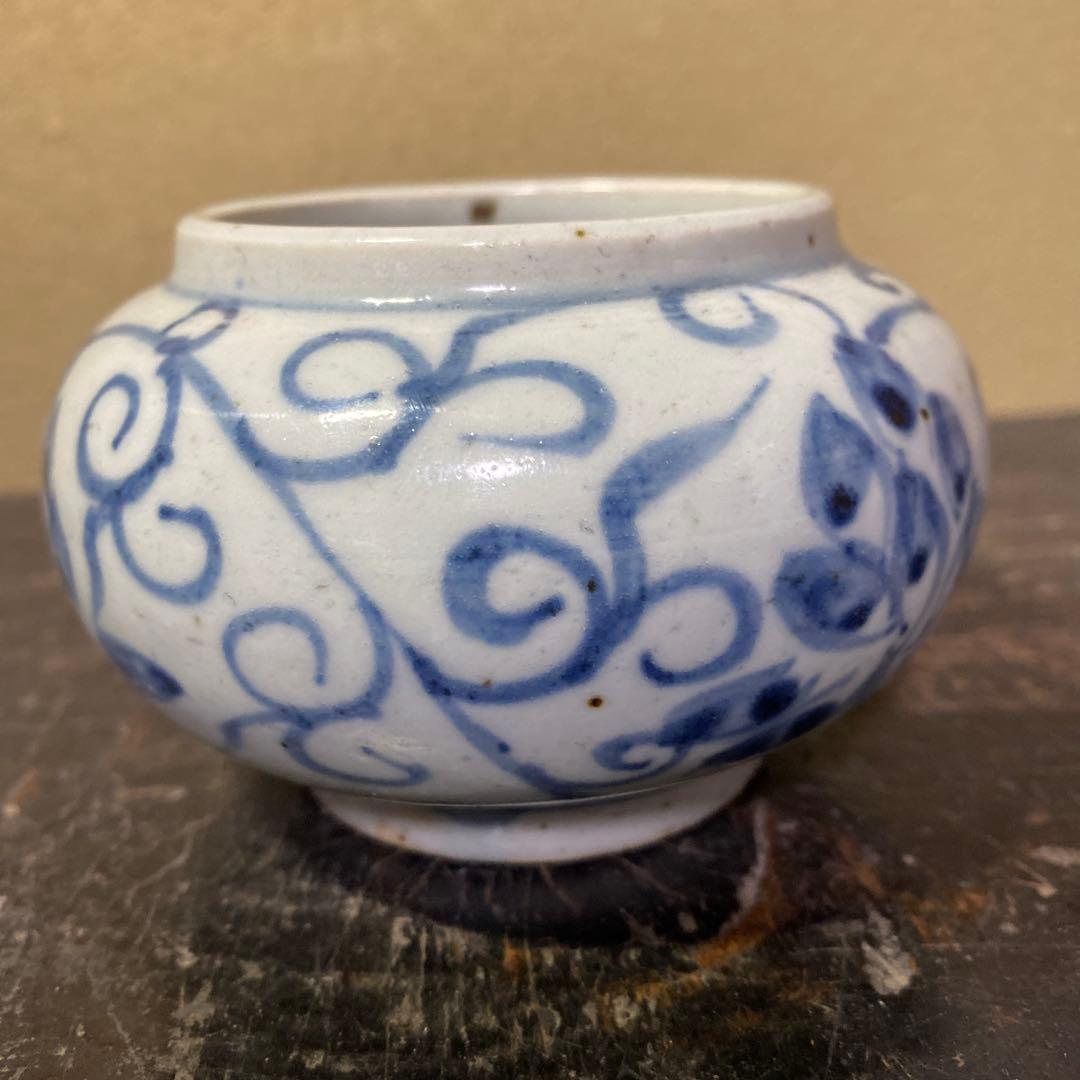 中国古玩 染付草花文水滴 - メルカリ