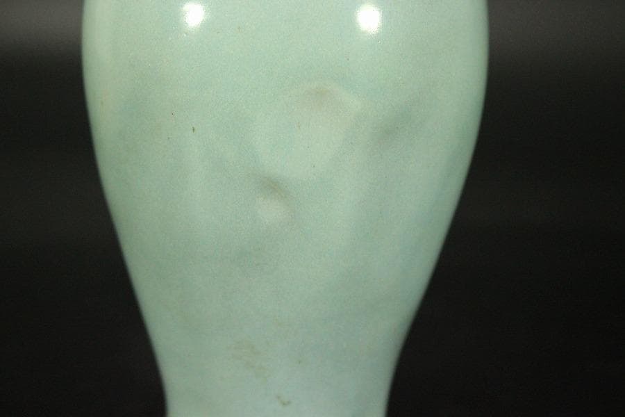 中国美術 天青釉 梅瓶 高17cm ZE216