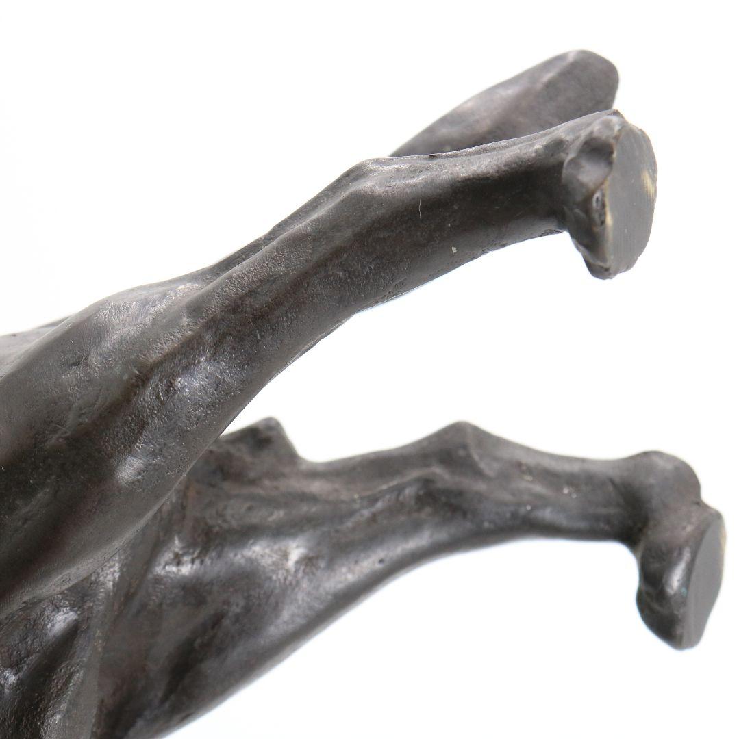 ブロンズ彫刻 犬 置物 銅像 V190 1F6