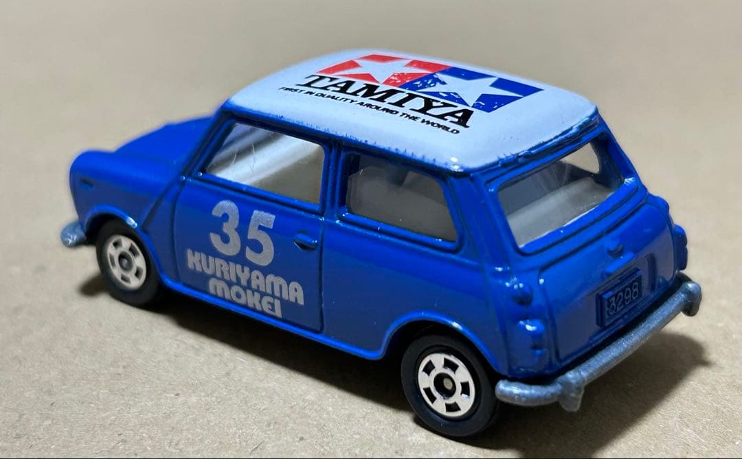 トミカ 青箱 ミニクーパー クリヤマ模型 タミヤ 青 シート白